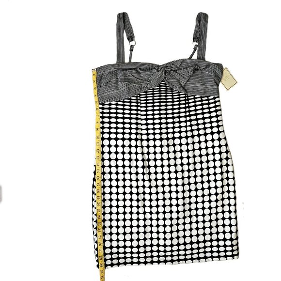NWT JONATHAN MARTIN Black & White Sleeveless Knee Length Dress Size 16 - Picture 7 of 10